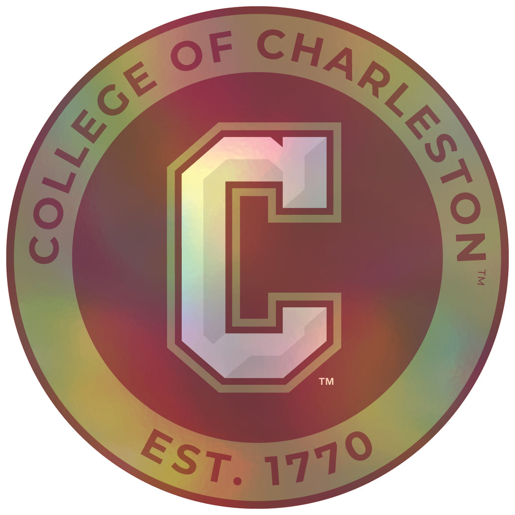 College of Charleston 6-Inch Holographic Vinyl Decal Sticker Officially Licensed Collegiate Product Single