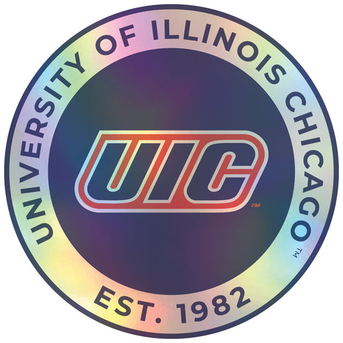 University of Illinois at Chicago 6-Inch Holographic Vinyl Decal Sticker Officially Licensed Collegiate Product Single