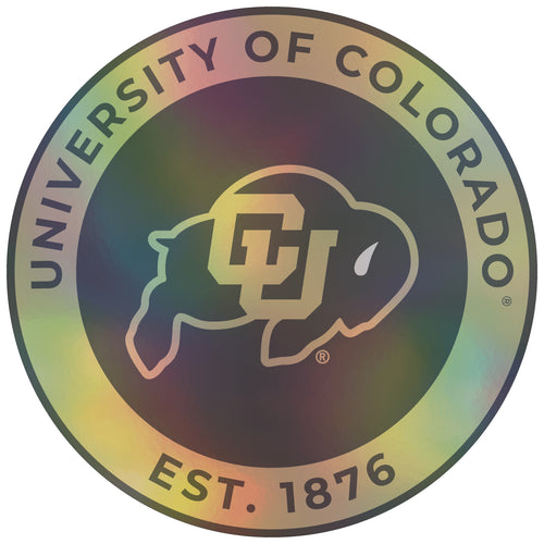 Colorado Buffaloes 8-Inch Holographic Vinyl Decal Sticker Officially Licensed Collegiate Product Single