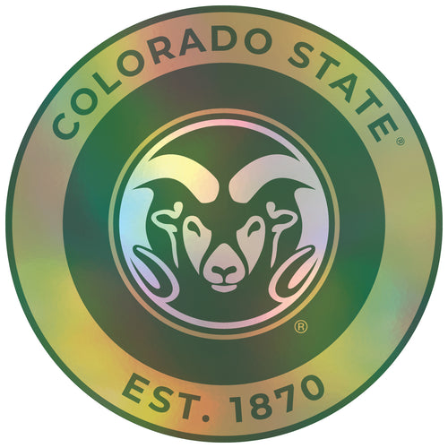 Colorado State Rams 8-Inch Holographic Vinyl Decal Sticker Officially Licensed Collegiate Product 4-Pack