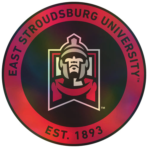 East Stroudsburg University 4-Inch Holographic Vinyl Decal Sticker Officially Licensed Collegiate Product 4-Pack