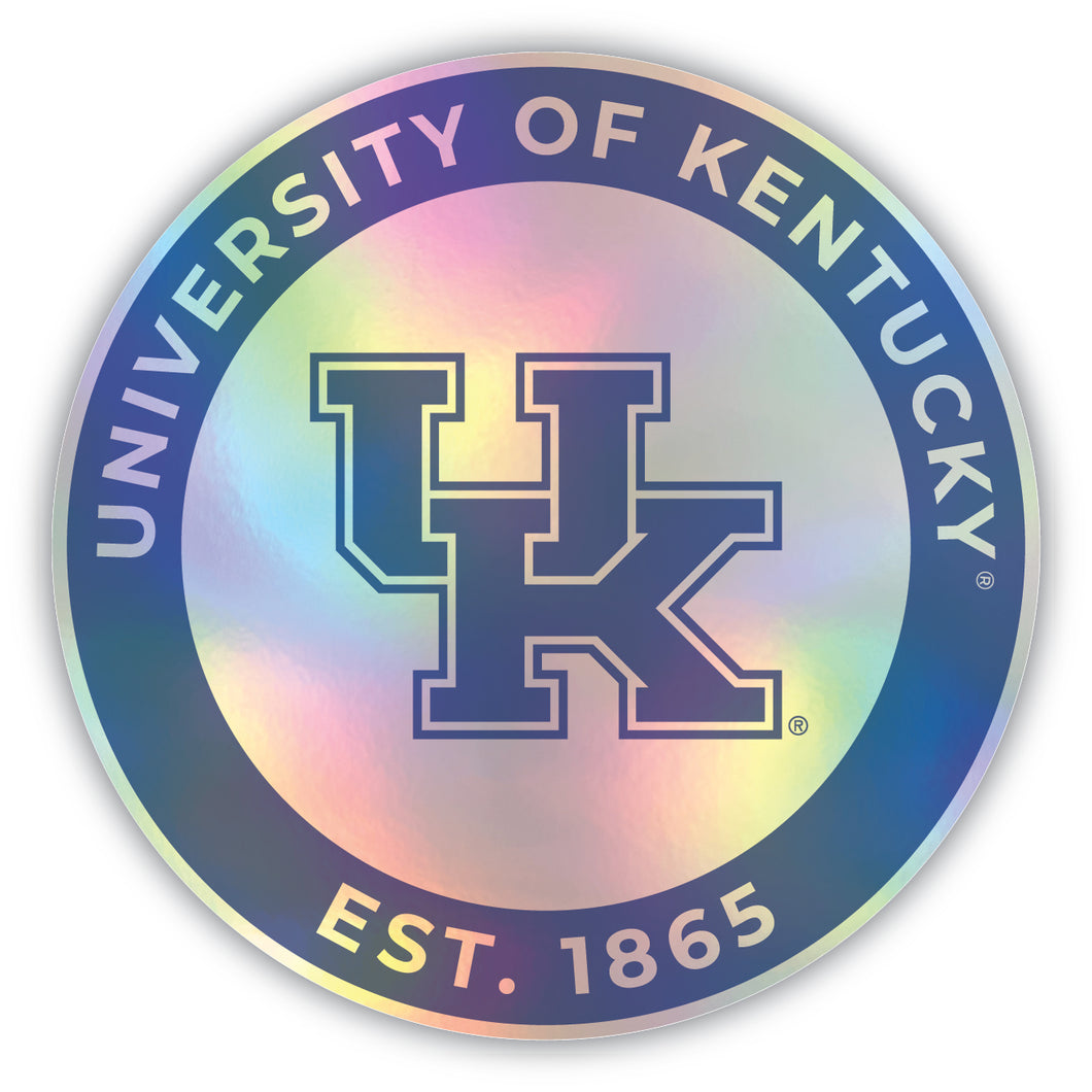 Kentucky Wildcats 8-Inch Holographic Vinyl Decal Sticker Officially Licensed Collegiate Product 4-Pack