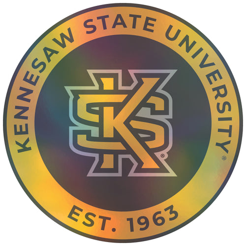 Kennesaw State University 2-Inch Holographic Vinyl Decal Sticker Officially Licensed Collegiate Product 4-Pack