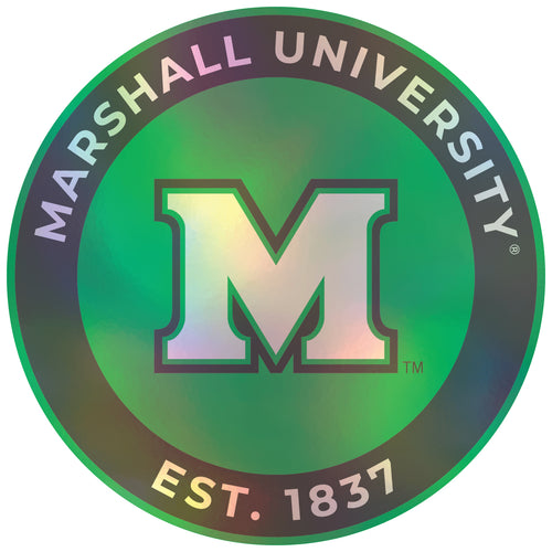 Marshall Thundering Herd 3-Inch Holographic Vinyl Decal Sticker Officially Licensed Collegiate Product Single