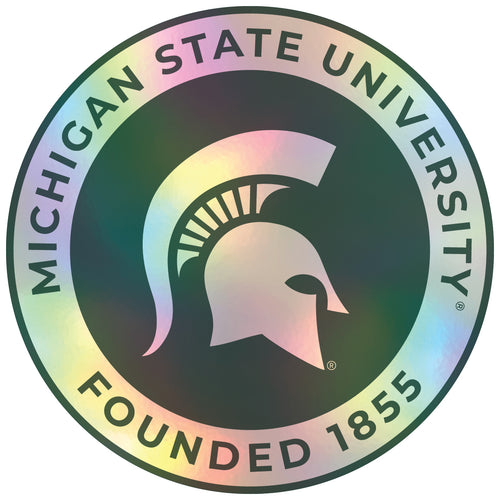 Michigan State Spartans 2-Inch Holographic Vinyl Decal Sticker Officially Licensed Collegiate Product Single