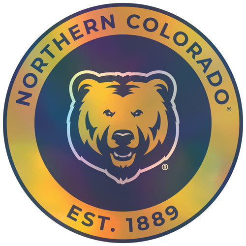 Northern Colorado Bears 6-Inch Holographic Vinyl Decal Sticker Officially Licensed Collegiate Product Single