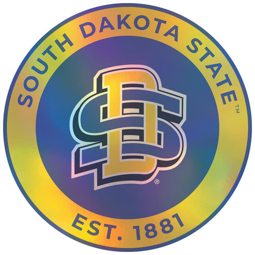 South Dakota State Jackrabbits 6-Inch Holographic Vinyl Decal Sticker Officially Licensed Collegiate Product 4-Pack