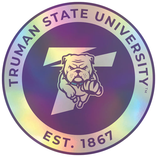 Truman State University 3-Inch Holographic Vinyl Decal Sticker Officially Licensed Collegiate Product 4-Pack