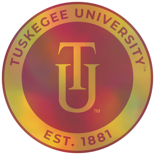 Tuskegee University 6-Inch Holographic Vinyl Decal Sticker Officially Licensed Collegiate Product 4-Pack