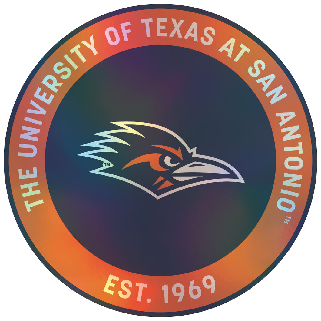 UTSA Road Runners 2-Inch Holographic Vinyl Decal Sticker Officially Licensed Collegiate Product Single