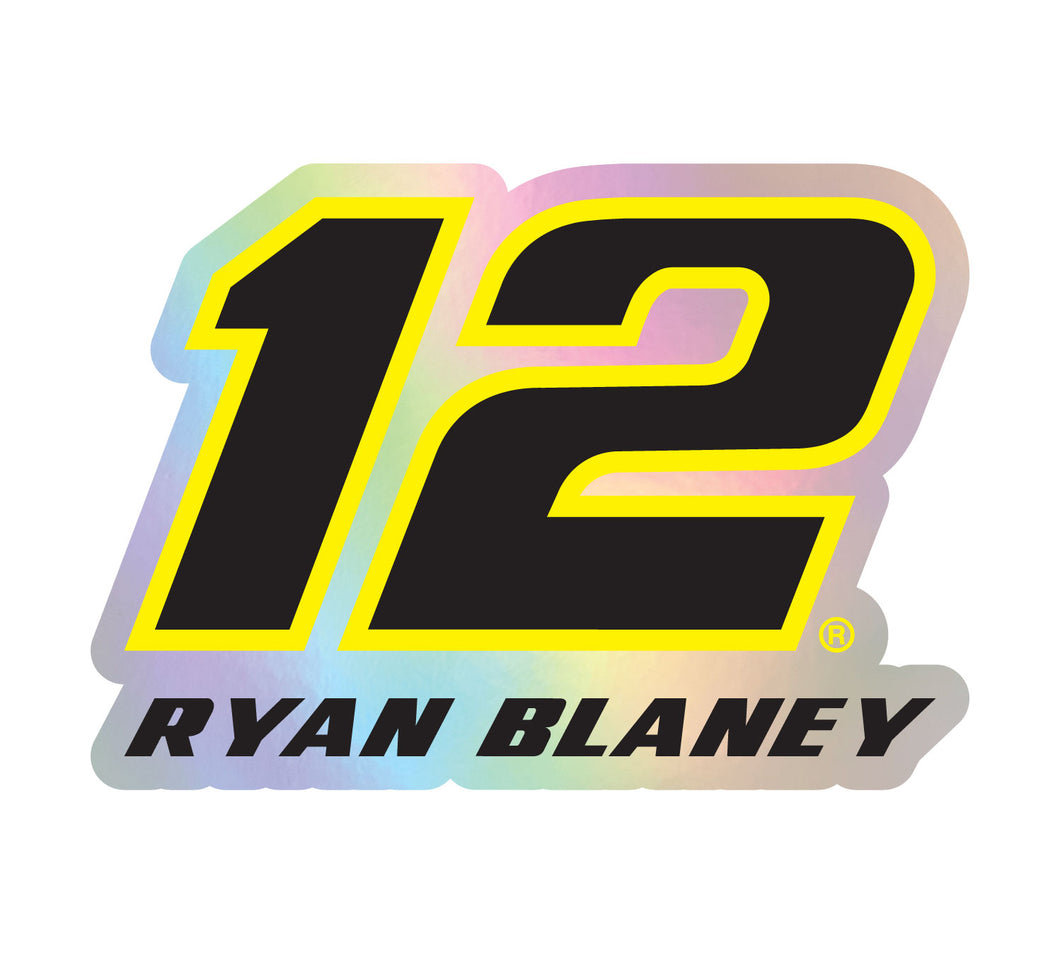 #12 Ryan Blaney Laser Cut Holographic Decal