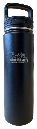 Plymouth State University 32 oz Engraved Insulated Stainless Steel Tumbler Water Bottle with Screw on Lid Officially Licensed Collegiate Product Black