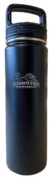 Plymouth State University 32 oz Engraved Insulated Stainless Steel Tumbler Water Bottle with Screw on Lid Officially Licensed Collegiate Product Black