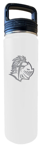 Southern Wesleyan University 32 oz Engraved Insulated Stainless Steel Tumbler Water Bottle with Screw on Lid Officially Licensed Collegiate Product White