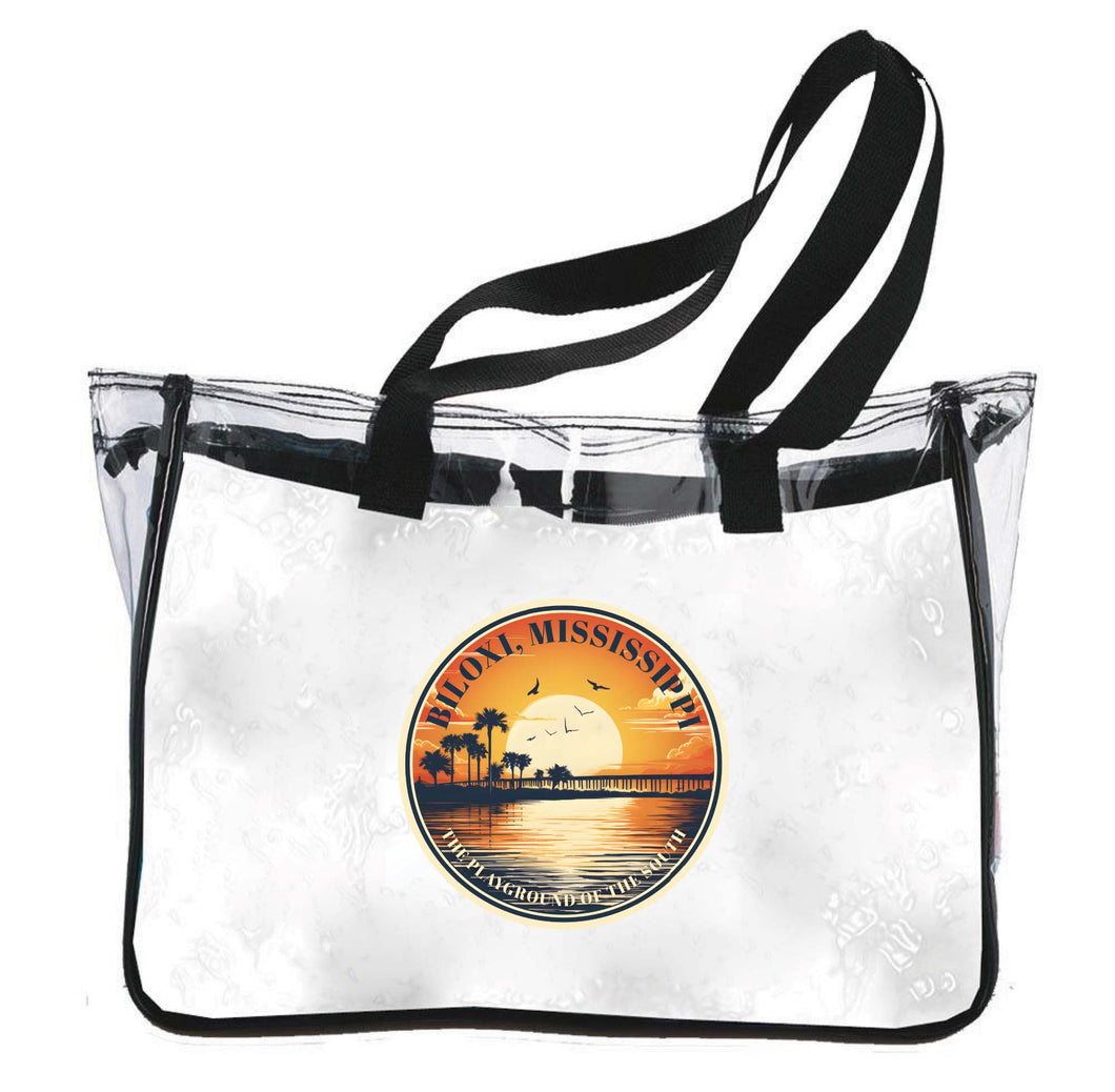 Biloxi Mississippi Design A Souvenir Clear Tote Bag 