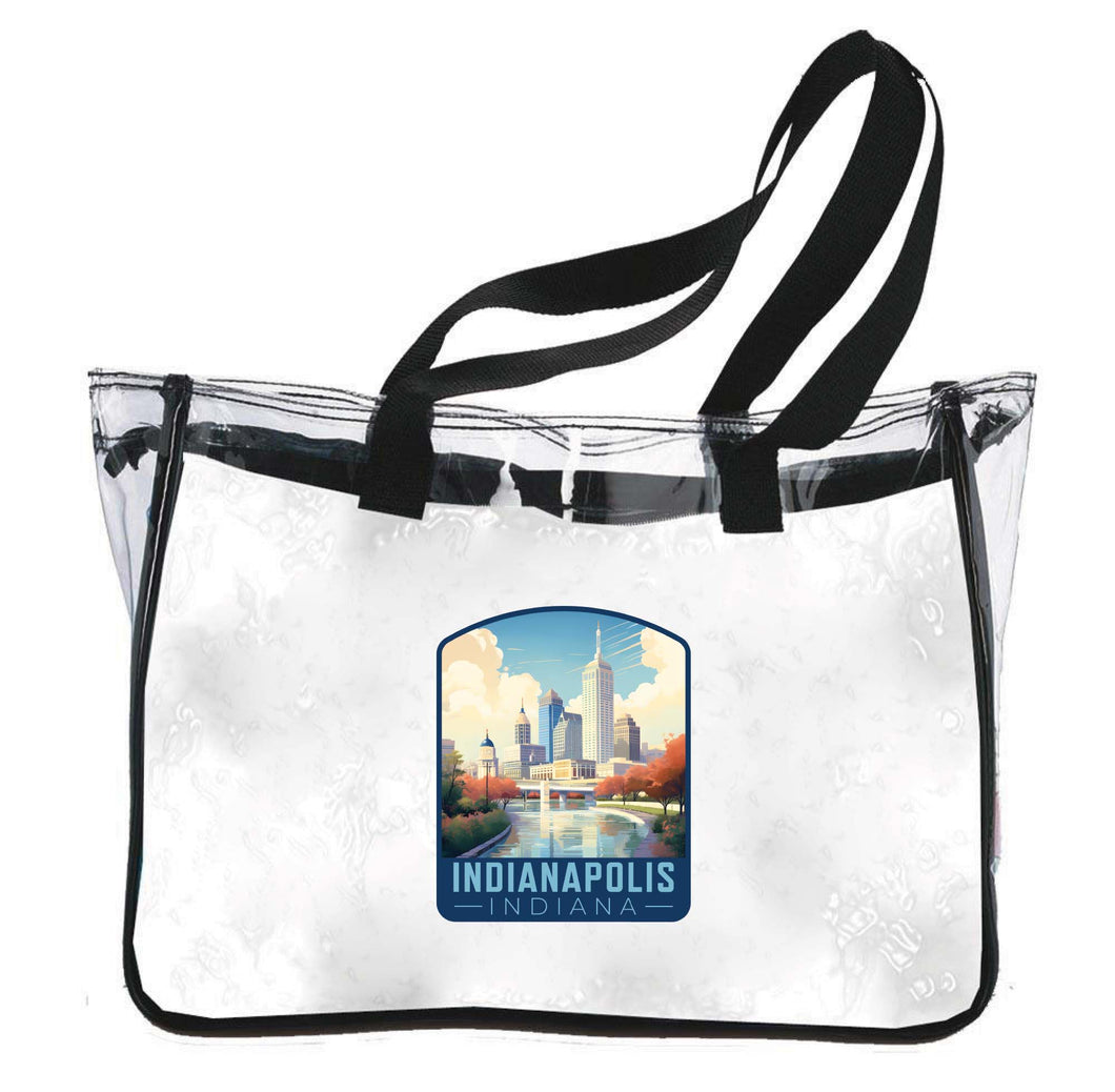 Indianapolis Indiana Design A Souvenir Clear Tote Bag 