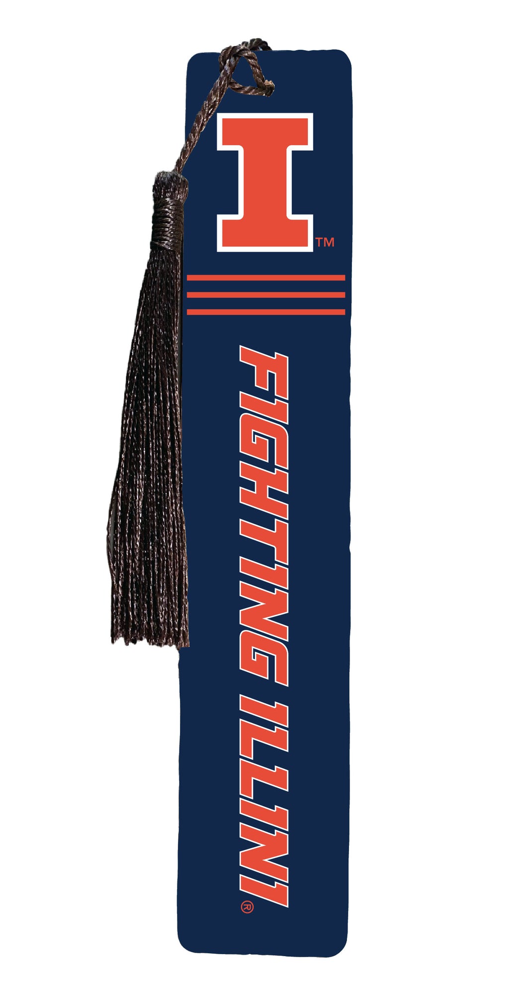 Illinois Fighting Illini Wooden Bookmark with Tassel Officially Licensed Collegiate Product Single