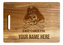 Load image into Gallery viewer, East Carolina Pirates Customizable Engraved Wooden Cutting Board 10&quot; x 14&quot; Acacia Wood Officially Licensed Collegiate Product
