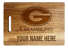 Load image into Gallery viewer, Grambling State Tigers Customizable Engraved Wooden Cutting Board 10&quot; x 14&quot; Acacia Wood Officially Licensed Collegiate Product
