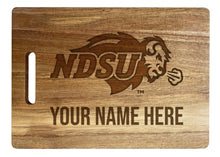 Load image into Gallery viewer, North Dakota State Bison Customizable Engraved Wooden Cutting Board 10&quot; x 14&quot; Acacia Wood Officially Licensed Collegiate Product
