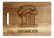 Load image into Gallery viewer, Northeastern State University Riverhawks Customizable Engraved Wooden Cutting Board 10&quot; x 14&quot; Acacia Wood Officially Licensed Collegiate Product
