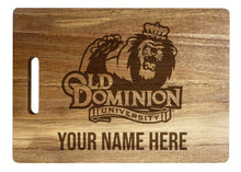 Load image into Gallery viewer, Old Dominion Monarchs Customizable Engraved Wooden Cutting Board 10&quot; x 14&quot; Acacia Wood Officially Licensed Collegiate Product
