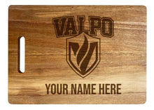 Load image into Gallery viewer, Valparaiso University Customizable Engraved Wooden Cutting Board 10&quot; x 14&quot; Acacia Wood Officially Licensed Collegiate Product Large Engraving
