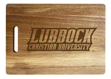 Load image into Gallery viewer, Lubbock Christian University Chaparral Engraved Wooden Cutting Board 10&quot; x 14&quot; Acacia Wood - Large Engraving Officially Licensed Collegiate Product
