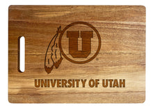 Load image into Gallery viewer, Utah Utes Classic Acacia Wood Cutting Board - Small Corner Logo
