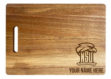 Load image into Gallery viewer, Northeastern State University Riverhawks Customizable Engraved Wooden Cutting Board 10&quot; x 14&quot; Acacia Wood Officially Licensed Collegiate Product Small Engraving
