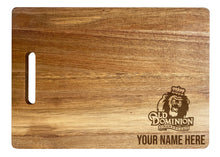 Load image into Gallery viewer, Old Dominion Monarchs Customizable Engraved Wooden Cutting Board 10&quot; x 14&quot; Acacia Wood Officially Licensed Collegiate Product Small Engraving
