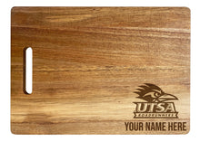 Load image into Gallery viewer, UTSA Road Runners Customizable Engraved Wooden Cutting Board 10&quot; x 14&quot; Acacia Wood Officially Licensed Collegiate Product
