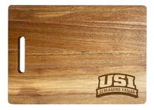 Load image into Gallery viewer, University of Southern Indiana Engraved Wooden Cutting Board 10&quot; x 14&quot; Acacia Wood - Small Engraving Officially Licensed Collegiate Product
