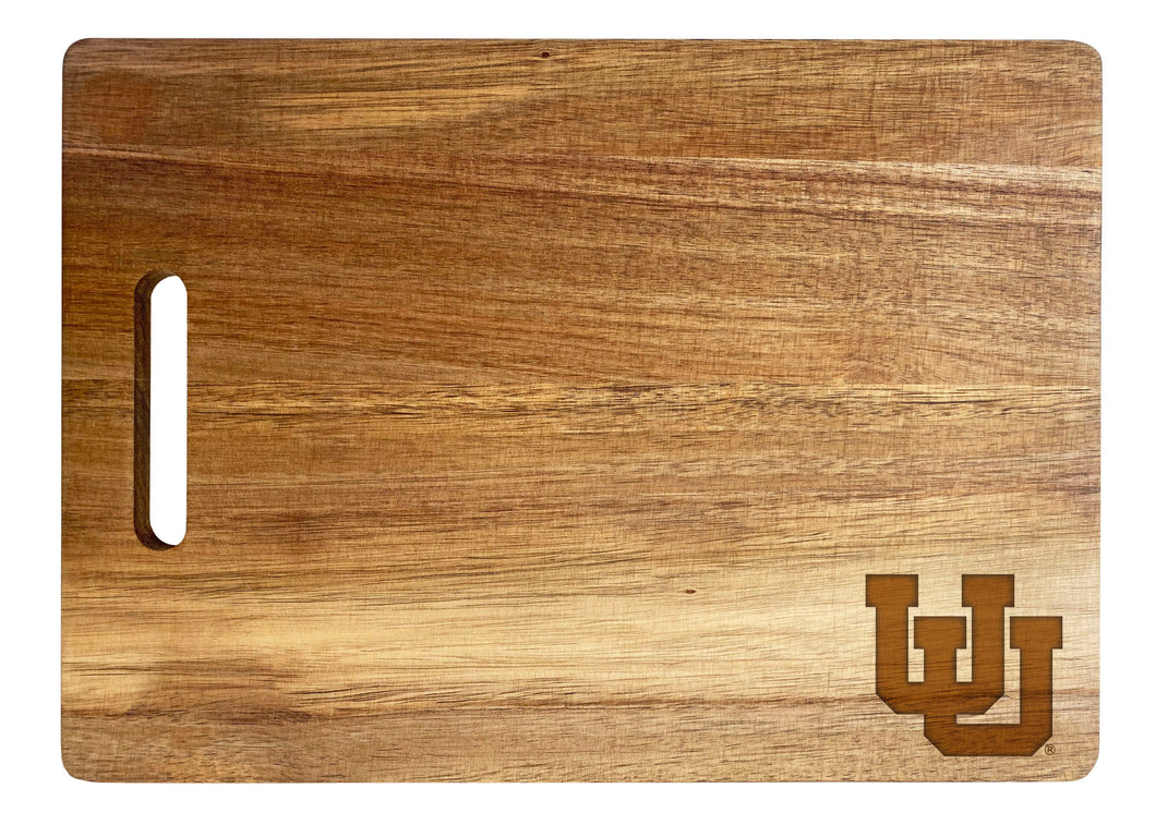 Utah Utes Classic Acacia Wood Cutting Board - Small Corner Logo