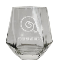 Load image into Gallery viewer, Albany State University Customizable Stemless Diamond Wine Glass Engraved 10 oz Officially Licensed Collegiate Product
