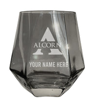 Load image into Gallery viewer, Alcorn State Braves Customizable Stemless Diamond Wine Glass Engraved 10 oz Officially Licensed Collegiate Product Single Unit
