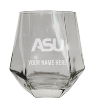 Load image into Gallery viewer, Alabama State University Customizable Stemless Diamond Wine Glass Engraved 10 oz Officially Licensed Collegiate Product 2-Pack
