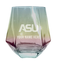 Load image into Gallery viewer, Alabama State University Customizable Stemless Diamond Wine Glass Engraved 10 oz Officially Licensed Collegiate Product
