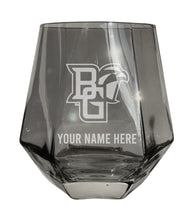 Load image into Gallery viewer, Bowling Green Falcons Customizable Stemless Diamond Wine Glass Engraved 10 oz Officially Licensed Collegiate Product
