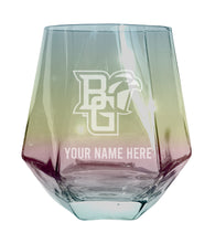 Load image into Gallery viewer, Bowling Green Falcons Customizable Stemless Diamond Wine Glass Engraved 10 oz Officially Licensed Collegiate Product
