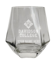 Load image into Gallery viewer, Davidson College Customizable Stemless Diamond Wine Glass Engraved 10 oz Officially Licensed Collegiate Product
