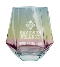 Load image into Gallery viewer, Davidson College Customizable Stemless Diamond Wine Glass Engraved 10 oz Officially Licensed Collegiate Product Single Unit
