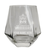 Load image into Gallery viewer, East Stroudsburg University Customizable Stemless Diamond Wine Glass Engraved 10 oz Officially Licensed Collegiate Product
