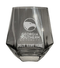 Load image into Gallery viewer, Georgia Southern Eagles Customizable Stemless Diamond Wine Glass Engraved 10 oz Officially Licensed Collegiate Product
