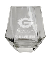 Load image into Gallery viewer, Grambling State Tigers Customizable Stemless Diamond Wine Glass Engraved 10 oz Officially Licensed Collegiate Product
