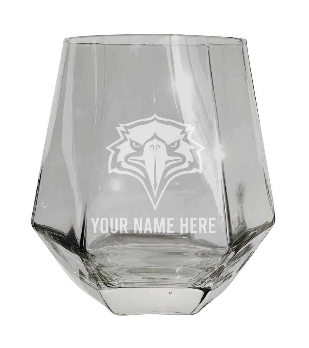 Morehead State University Customizable Stemless Diamond Wine Glass Engraved 10 oz Officially Licensed Collegiate Product Single Unit