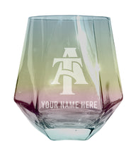 Load image into Gallery viewer, North Carolina A&amp;T State Aggies Customizable Stemless Diamond Wine Glass Engraved 10 oz Officially Licensed Collegiate Product
