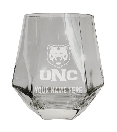 Northern Colorado Bears Customizable Stemless Diamond Wine Glass Engraved 10 oz Officially Licensed Collegiate Product Single Unit