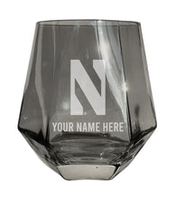 Load image into Gallery viewer, Northwestern University Wildcats Customizable Stemless Diamond Wine Glass Engraved 10 oz Officially Licensed Collegiate Product
