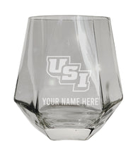 Load image into Gallery viewer, University of Southern Indiana Customizable Stemless Diamond Wine Glass Engraved 10 oz Officially Licensed Collegiate Product
